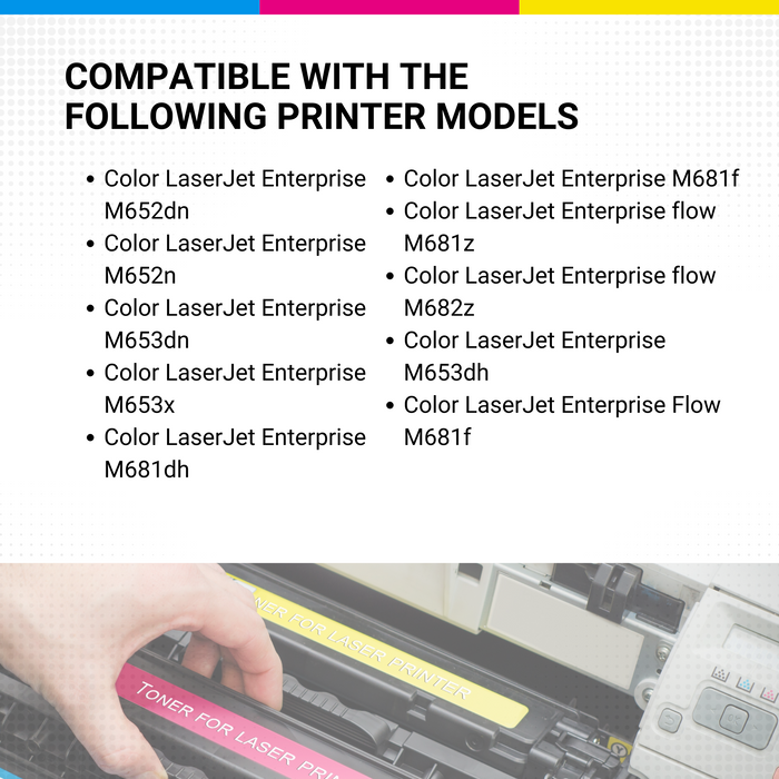HP CF451A Color Laserjet M652dn 655A Cyan Toner HEWLETT-PACKARD