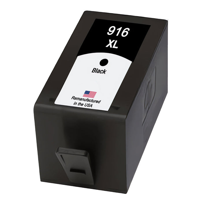 U.S. Remanufactured for HP 916XL (3YL66AN) Black Ink Cartridge New Chip