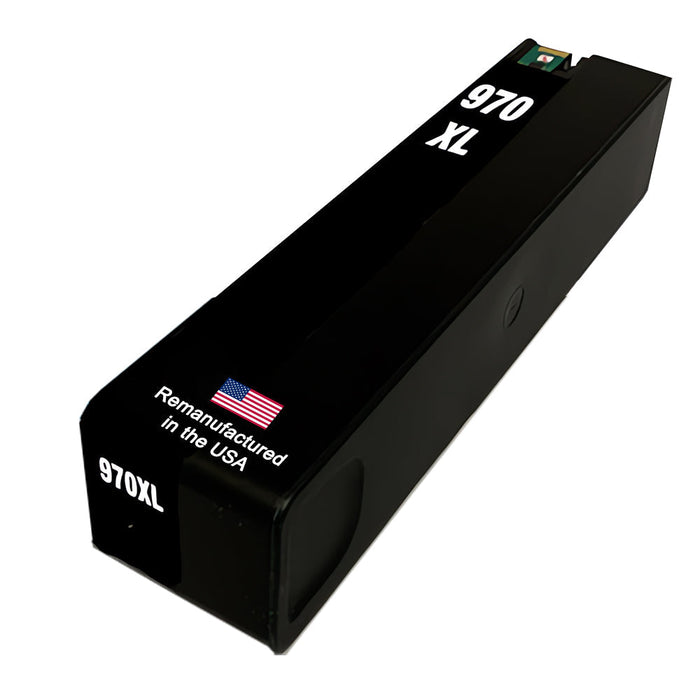 U.S. Remanufactured for HP 970XL (CN625AM) Black Ink Cartridge New Chip