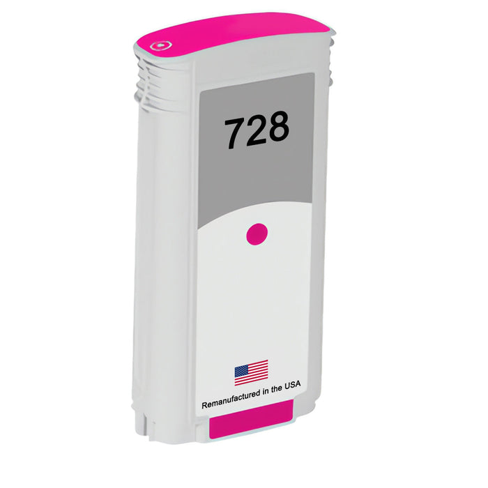 U.S. Remanufactured for HP 728 130ml (F9J66A) Magenta Ink Cartridge