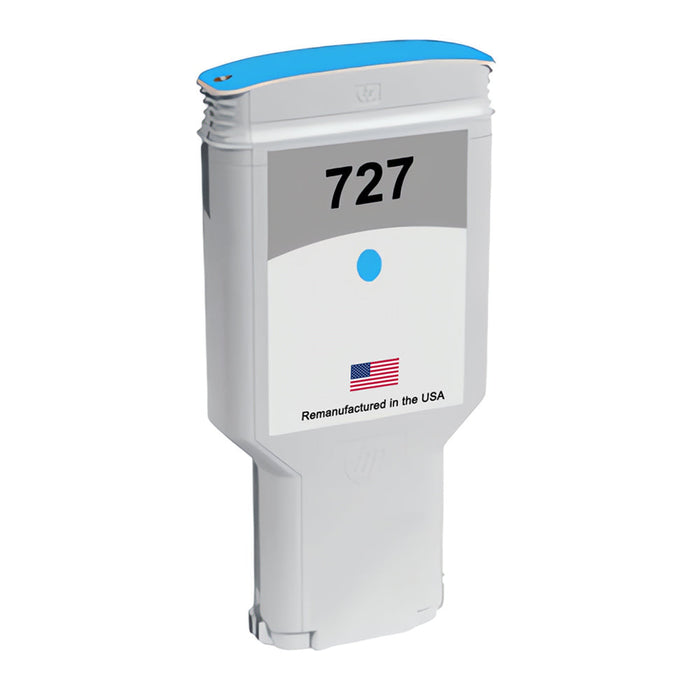 U.S. Remanufactured for HP 727 300ml (F9J76A) Cyan Ink Cartridge