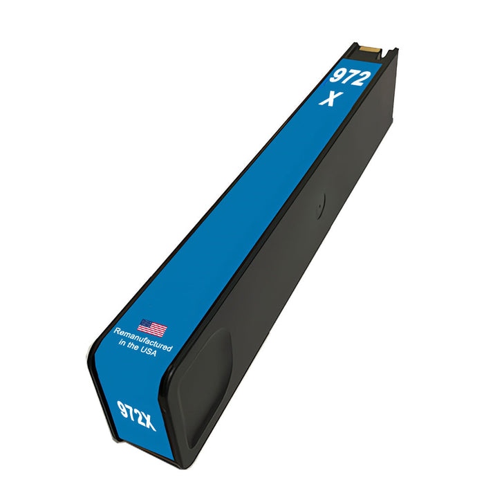 U.S. Remanufactured for HP 972X (L0R98AN) Cyan Ink Cartridge New Chip