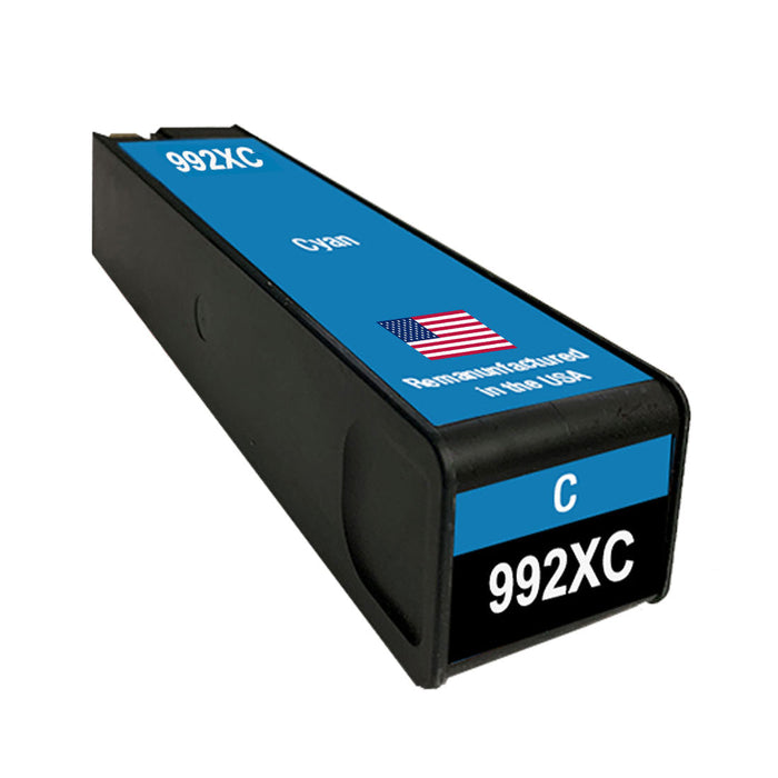 U.S. Remanufactured for HP 992XC (M0K07XC) Cyan Ink Cartridge