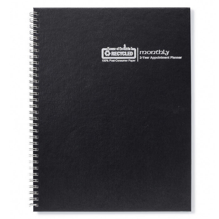 House of Doolittle HOD262002 Monthly Calendar Planner, 2 Year, Black, 8-1/2" x 11"
