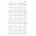 Three-year calendar from 2025 to 2027 on a white background
