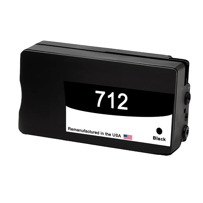 U.S. Remanufactured for HP 712 Black (3ED71A) Ink Cartridge New Chip