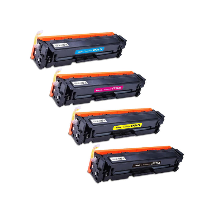 Compatible HP 204A Black, Cyan, Magenta, Yellow Toner Cartridges