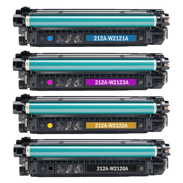 Compatible HP 212A Black, Cyan, Magenta, Yellow Toner Cartridges