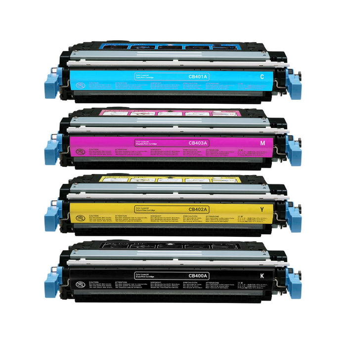 Compatible HP 642A Black, Cyan, Magenta, Yellow Toner Cartridges