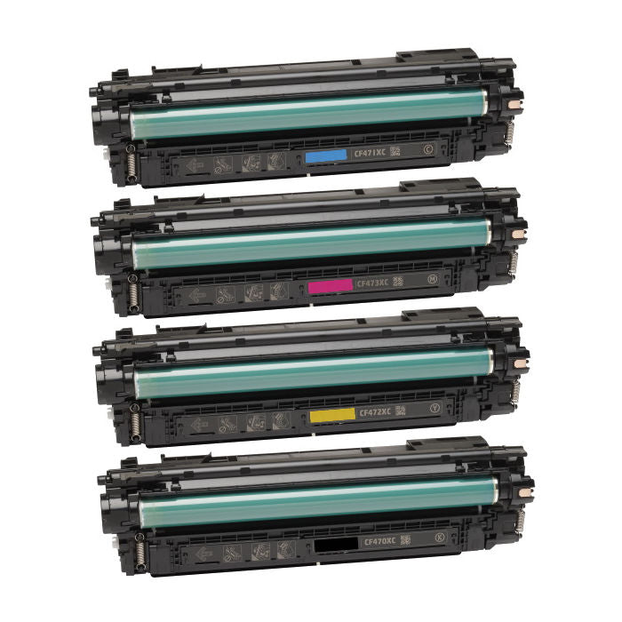 Compatible HP 657X Black, Cyan, Magenta, Yellow Toner Cartridges