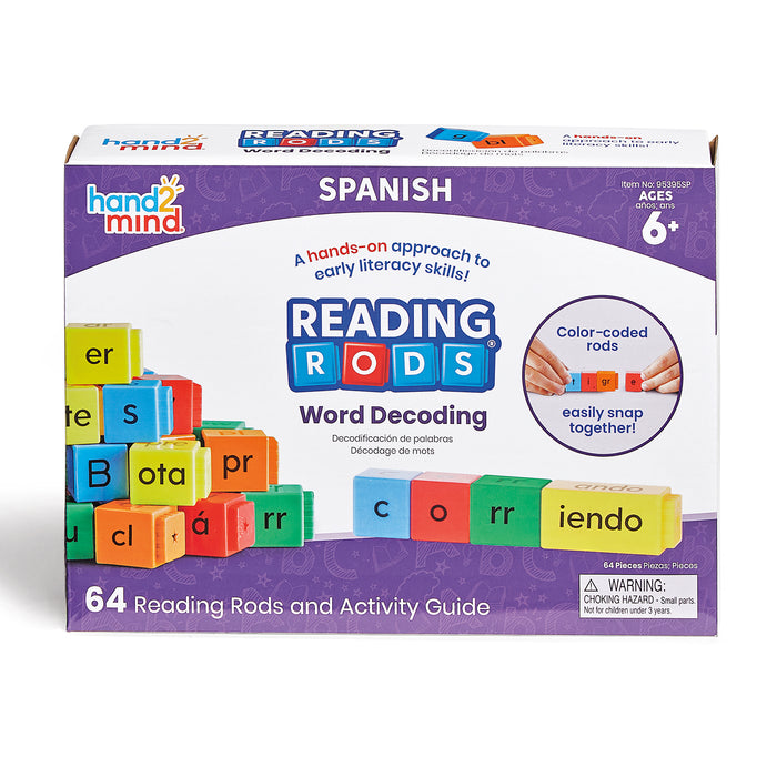 Hand2Mind HTM95395SP Reading Rods in Spanish, Word Decoding