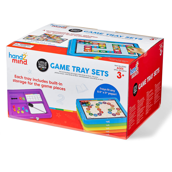 Hand2Mind HTM97363 Little Minds at Work Reading & Math Game Tray Set