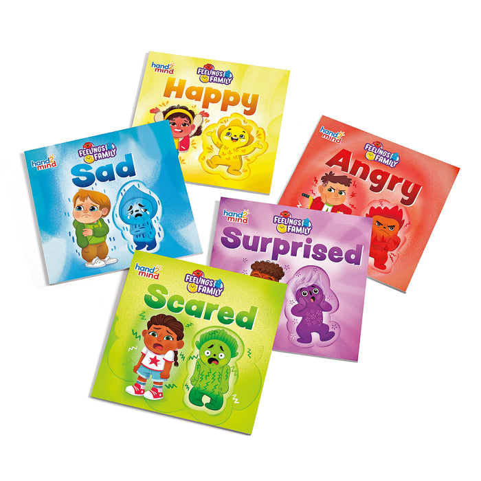 Hand2Mind HTM97395 Feelings Family&trade; Book Set Happy, Sad, Angry, Scared & Surprised