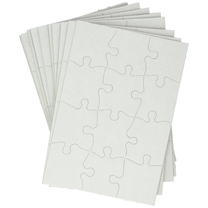 Hygloss HYG96213 Compoz-A-Puzzle, 5 1/2" x 8" Rectangle, 12-Piece, Pack of 24