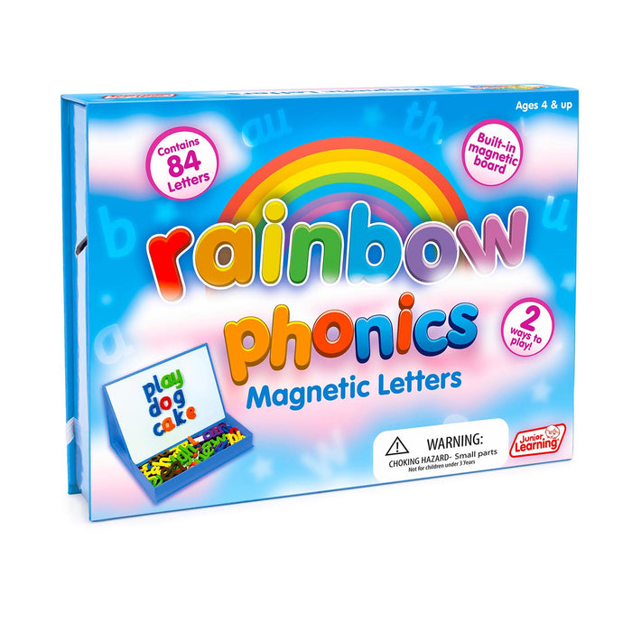 Junior Learning JRL194 Rainbow Phonics Magnetic Letters, 85 Pieces