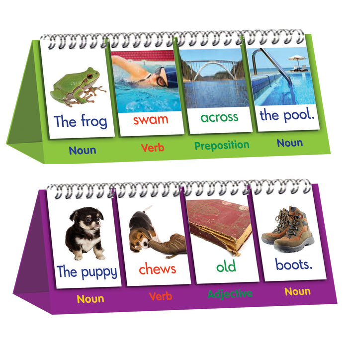 Junior Learning JRL265 Sentence Flips, Double-Sided Sentence Building Flip Chart