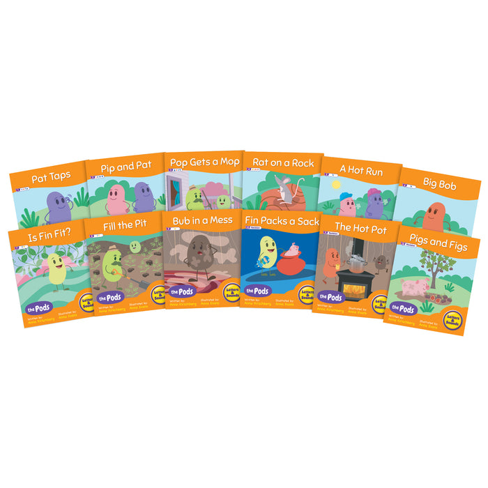 Beanstalk Books JRLBB150 The Pods Readers &ndash; Phase 2, Set of 12