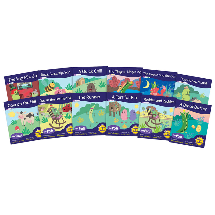 Beanstalk Books JRLBB151 The Pods Readers &ndash; Phase 3, Set of 12