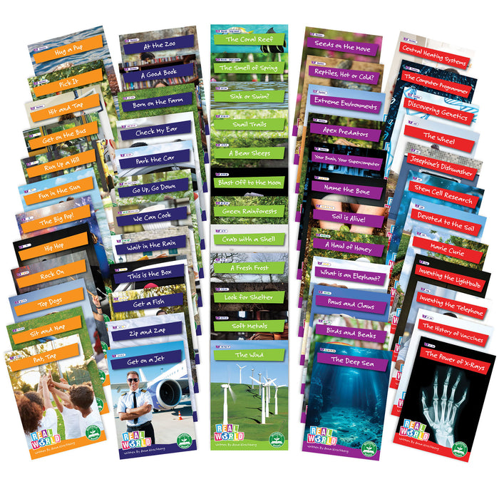 Beanstalk Books JRLBB175 Decodable Readers, Real World Readers, 60 Books