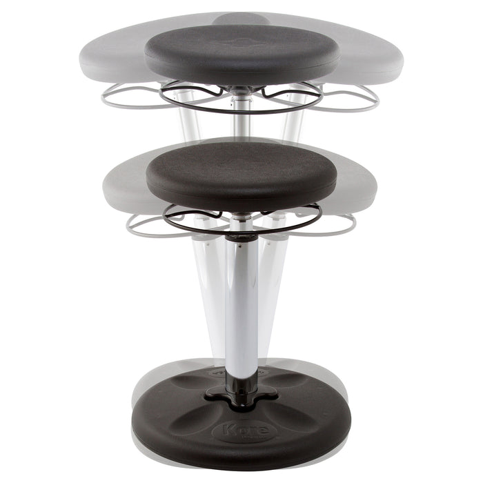 Kore Design KD-2560 Kids Adjustable Tall Wobble Chair 16.5-24", Black