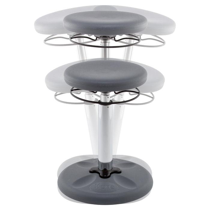 Kore Design KD-2590 Kids Adjustable Tall Wobble Chair 16.5-24", Grey