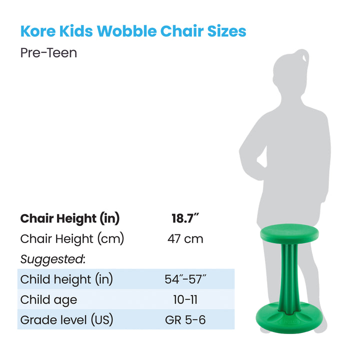 Kore Design KD-9118 Pre-Teen Wobble Chair 18.7", Green