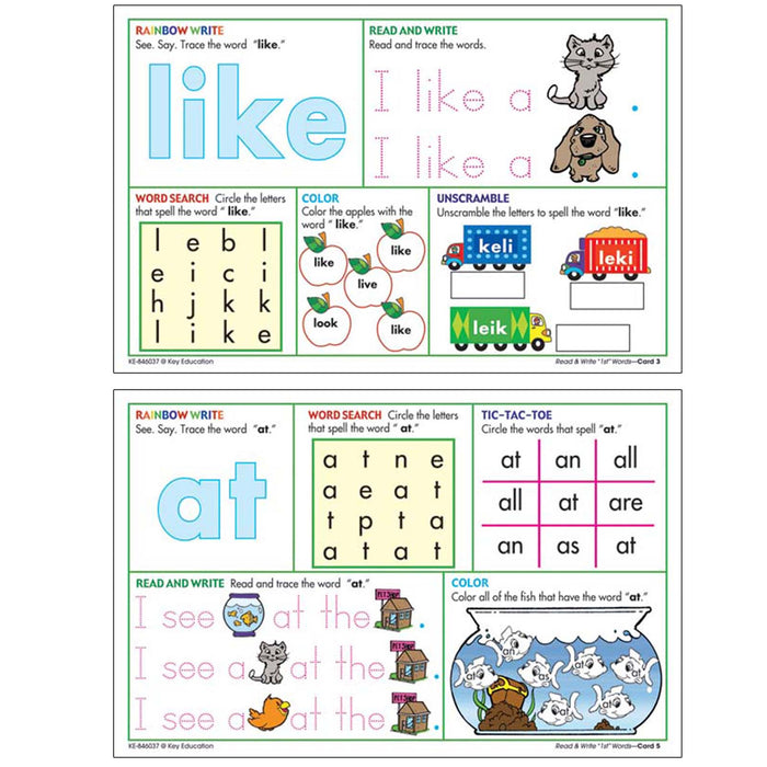 Carson Dellosa Education KE-846037 Write On/Wipe Off: Read and Write First Words Manipulative, Grade PK-2