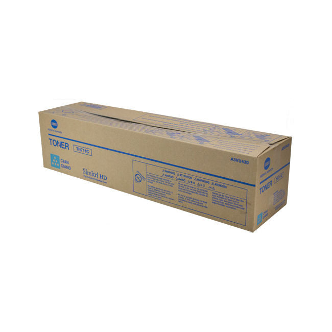 OEM Konica Minolta TN711C (A3VU430) Toner Cartridge, Cyan 31.5K Yield