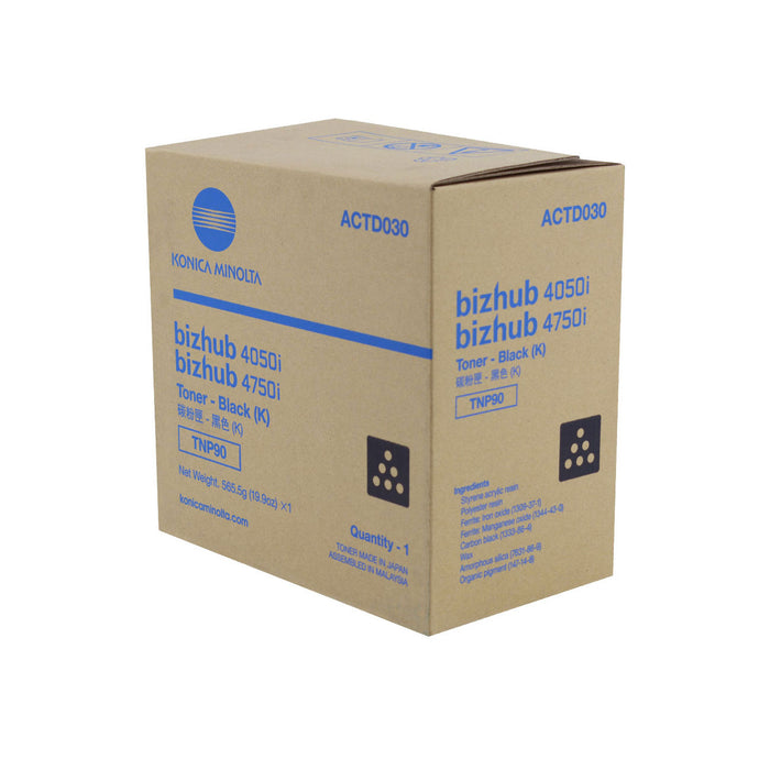 OEM Konica Minolta TNP90 (ACTD030) Toner Cartridge, Black 20K Yield