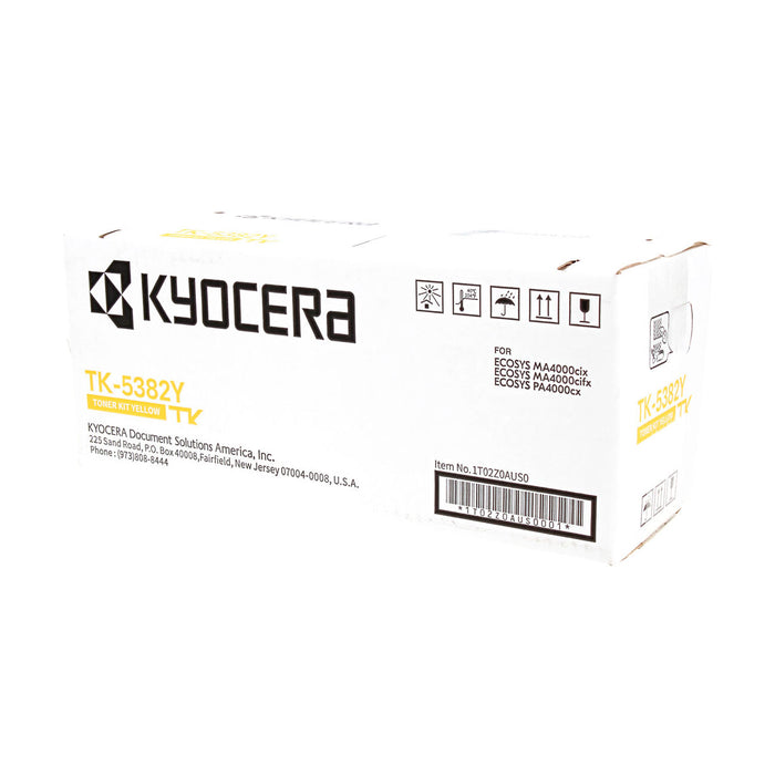 OEM Kyocera Mita TK-5382Y (1T02Z0AUS0) Toner Cartridge, Yellow 10K Yield