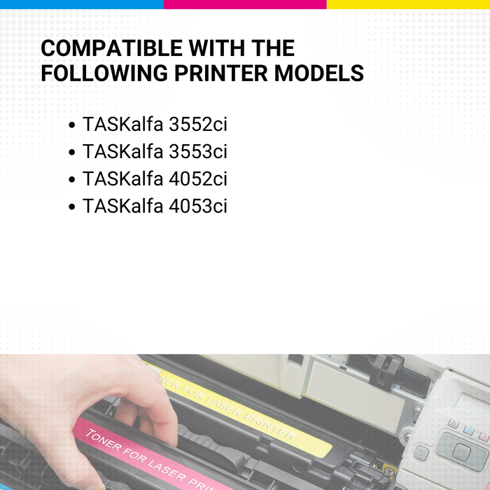 CW Outlet & Supplies Compatible 1T02RMAUS0 TK8527 Yellow Toner COPYSTAR