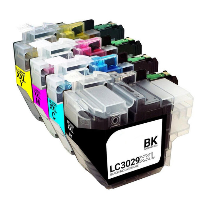 Compatible Brother LC3029 LC3029XXL Black, Cyan, Magenta, Yellow Ink Cartridges