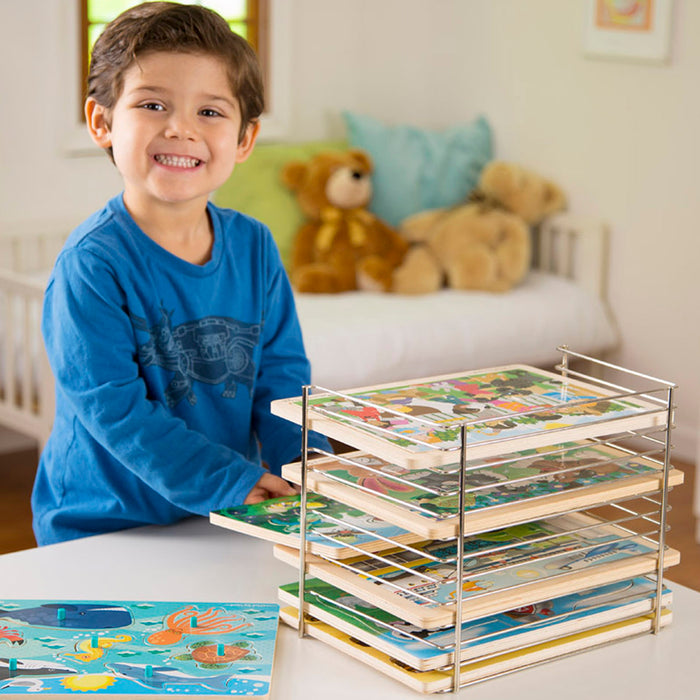 Melissa & Doug LCI1018 Wire Puzzle-Storage Rack