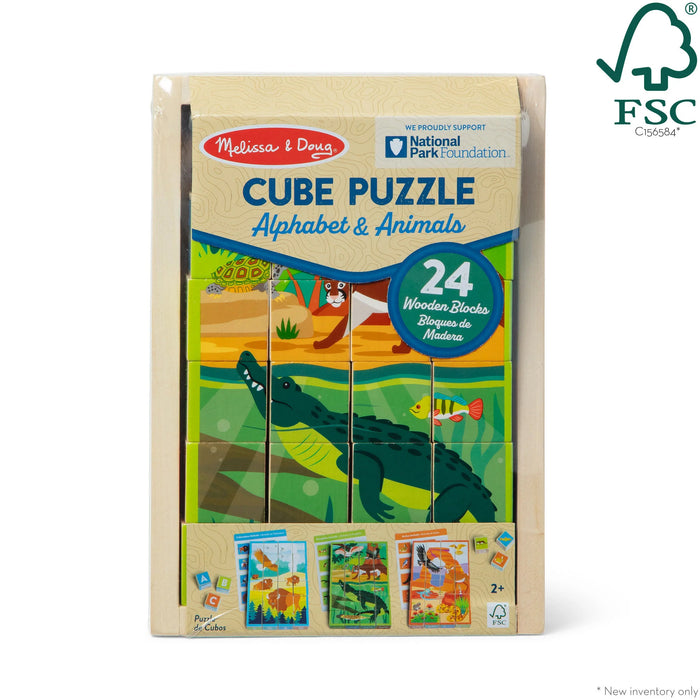 Melissa & Doug LCI30901 National Parks Wooden Blocks & Cube Puzzle
