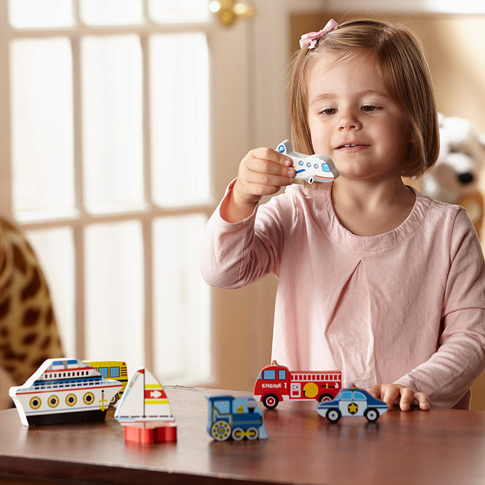 Melissa & Doug LCI3725 Vehicles Chunky Puzzle, 9" x 12", 9 Pieces