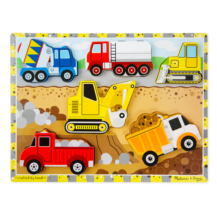 Melissa & Doug LCI3726 Construction Chunky Puzzle