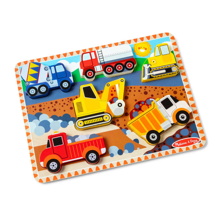 Melissa & Doug LCI3726 Construction Chunky Puzzle
