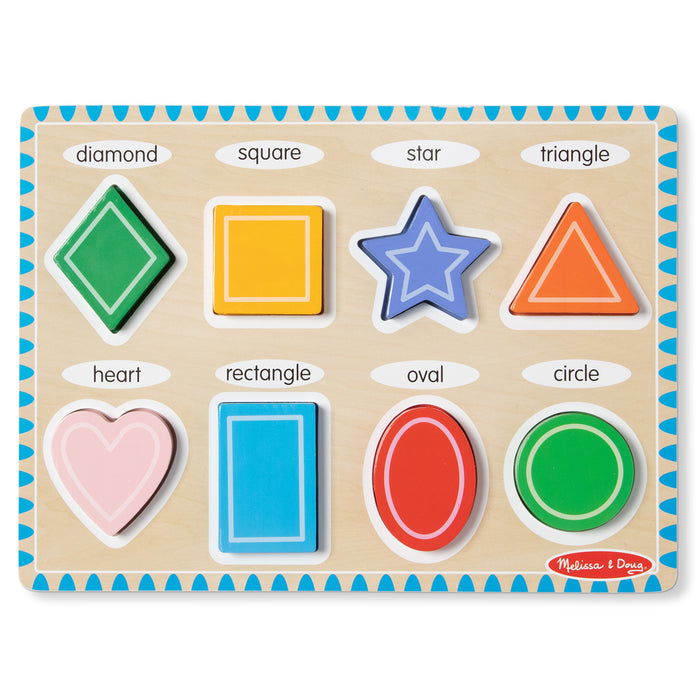 Melissa & Doug LCI3730 Shapes Chunky Puzzle - 8 Pieces