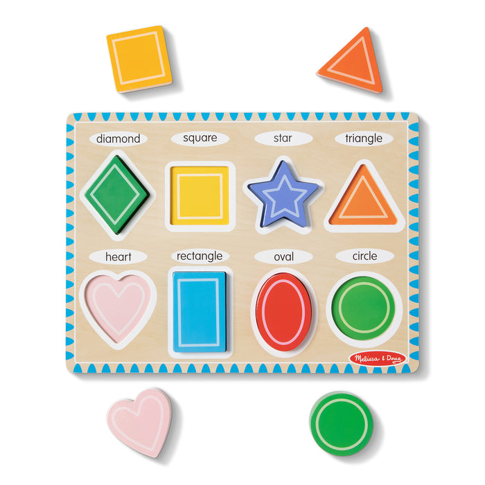 Melissa & Doug LCI3730 Shapes Chunky Puzzle - 8 Pieces
