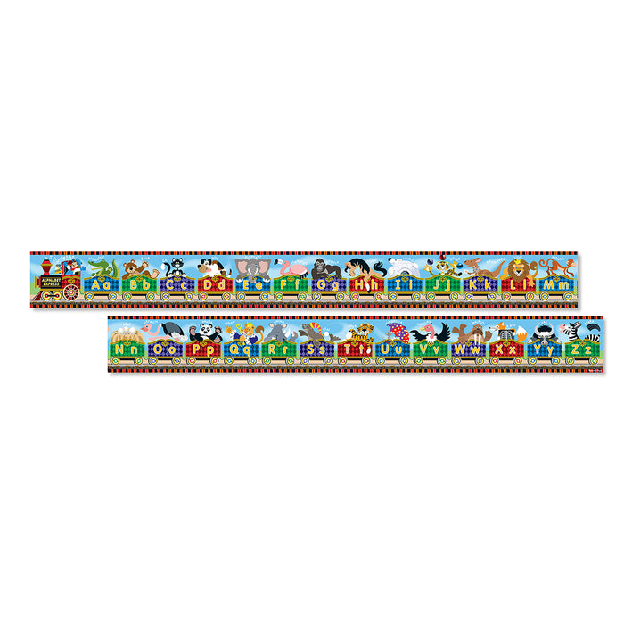 Melissa & Doug LCI4420 Alphabet Express Floor Puzzle, 10' x 6-1/2", 27 Pieces