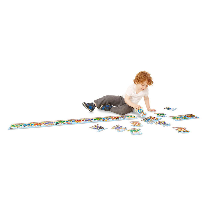 Melissa & Doug LCI4420 Alphabet Express Floor Puzzle, 10' x 6-1/2", 27 Pieces
