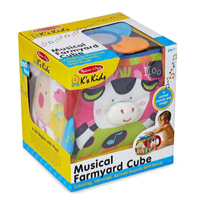 Melissa & Doug LCI9177 Musical Farmyard Cube Learning Toy