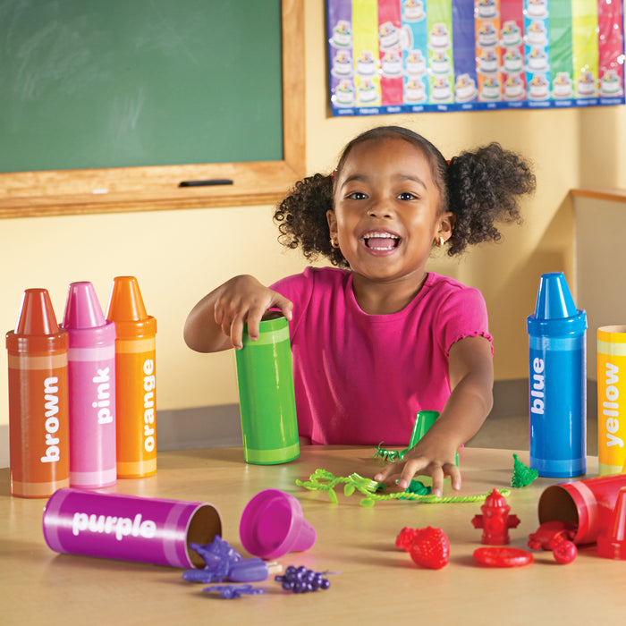 Learning Resources LER3070 Rainbow Sorting Crayons, 56 Pieces