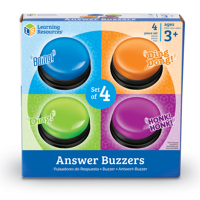 Learning Resources LER3774 Answer Game Show Buzzers, Set of 4