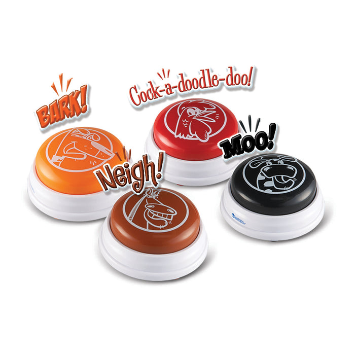 Learning Resources LER3775 Barnyard Answer Buzzers, Pack of 4