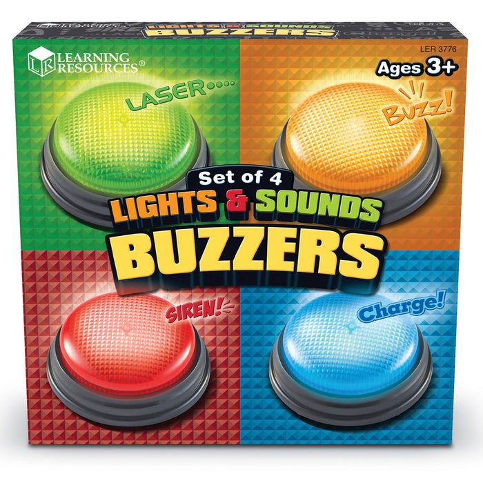 Learning Resources LER3776 Lights and Sounds Answer Buzzers, Set of 4