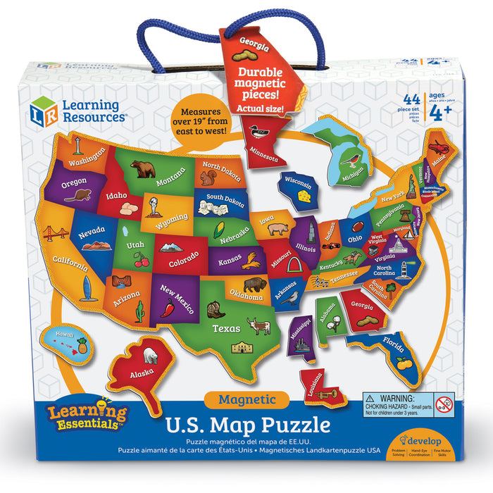 Learning Resources LER7714 Magnetic U.S. Map Puzzle