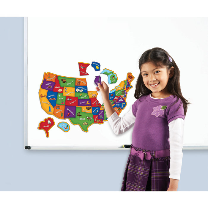 Learning Resources LER7714 Magnetic U.S. Map Puzzle