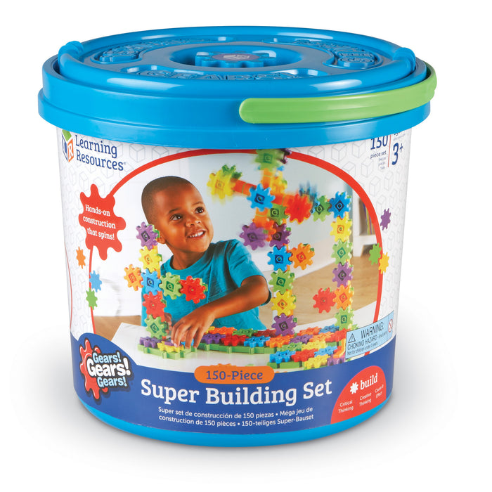 Learning Resources LER9164 Gears! Gears! Gears! 150-Piece Super Building Set
