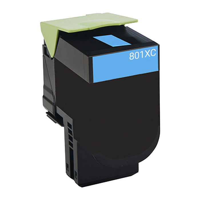 Compatible Lexmark 80C1XC0 (801XC) Cyan Toner Cartridge